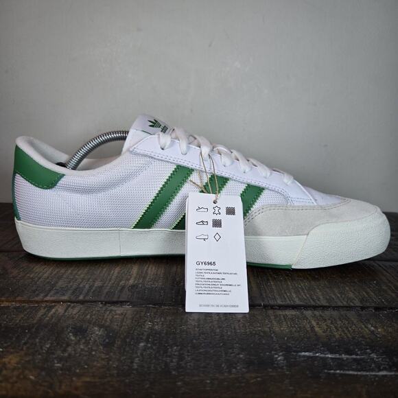 NEW Adidas Nora Mens Size 11.5 Casual Sneakers Shoes Cloud White/Green GY6965 main image 4